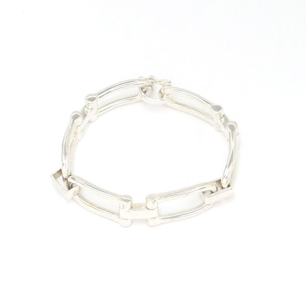 GUCCI Horsebit Chain Bracelet 7" Silver 925 Auth w/Box k11014 - Picture 2 of 6